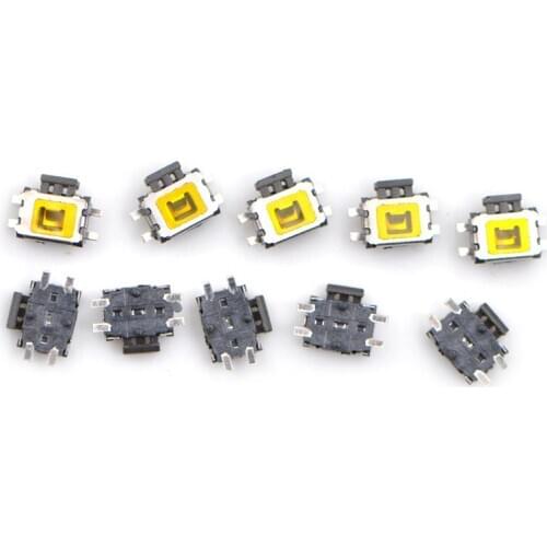 10 Pieces YD-3414 4Pin SMT SMD Side Tact Tactile Push Button Switch Mount rated load DC 12V 0.5A Wholesale