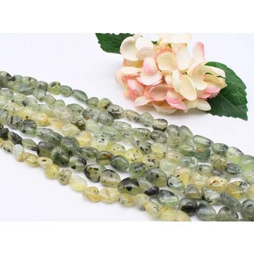 13-16x15-22mm Natural Original Smooth Green Prehnite Oval stone Bead For DIY necklace bracelet jewelry make 15 "free delivery