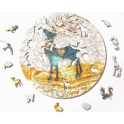 152Pcs/Set Jigsaw Toy Eye-catching Parent-child Interactive Polished Wooden Puzzle Educational Kids Antistress Toys for Children