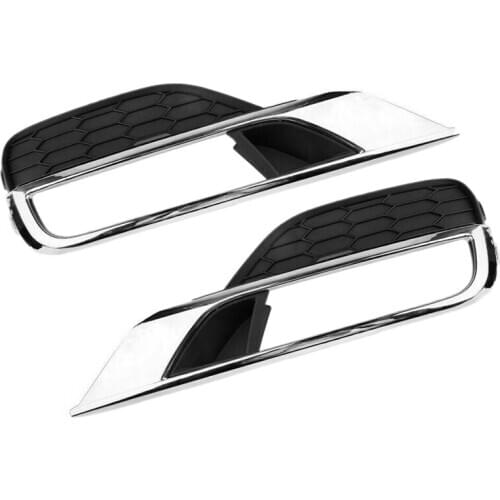 2Pcs Front Bumper Fog Light Grill Grilles Cover Trim Left+Right for Honda CR-V CRV 2015-2016