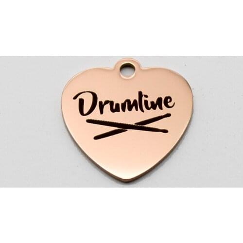 20pcs Drumline Charms Stainless Steel Pendant High School Band Drumline Charm DIY Handmade Accessories