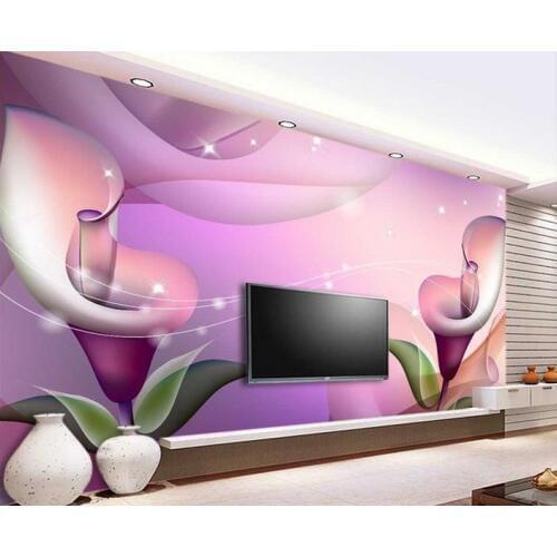 3d customized wallpaper 3d wallpaper Calla lily fashion simple background wall mural 3d wallpaper window mural wallpaper