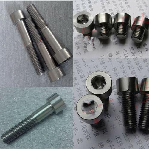 4pcs M10 x 25/40/45/50/60mm Titanium Cylinder head Hexagonal screw Allen Bolt