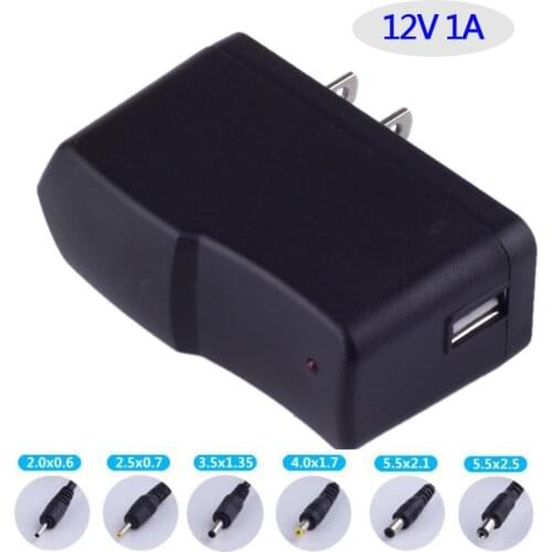 AC DC power adapter 12V 1A 1000MA 12W Converter Adapter Charger DC Micro USB Type-c and 5.5*2.5mm Plastic case LED driver