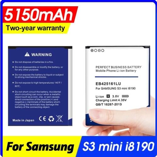 EB425161LU 5150mAh Battery for Samsung galaxy s3 mini i8190 i699 ace 2 i8160 S7562 S7562I S7568 i8190N i739 S7580