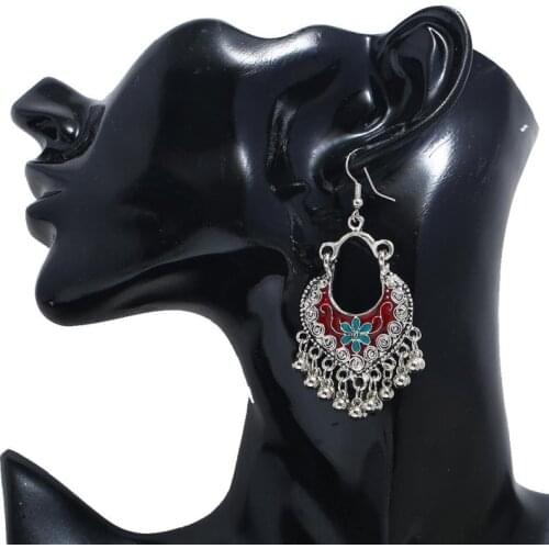 Bohemian Fan Shaped Tassel Earrings Women Fringe Drop Earrings Earrings Ethnic Jewelry Earrings Jewelry Accessories