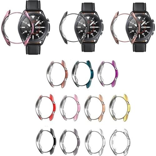 Case Cover for Samsung Galaxy Watch 3 45mm for Galaxy watch 3 41 mm PC hard Protective Watch Protection Bumper Chrome plated