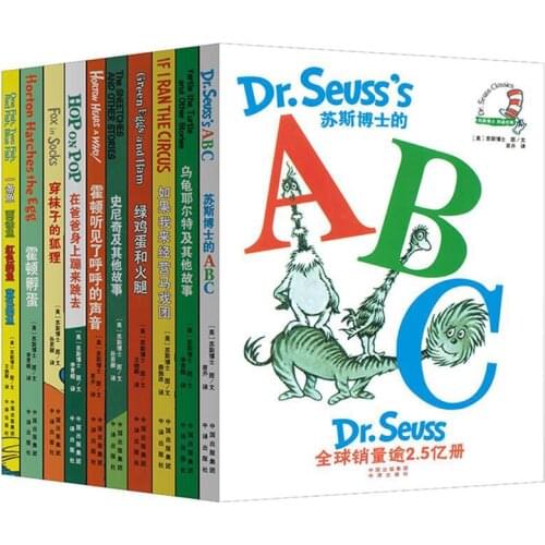 Baby Picture Books Sets In English for Kids The Cat In The Hat Comes Back ABC Dr Seuss Party Supplies Learning Reading Book