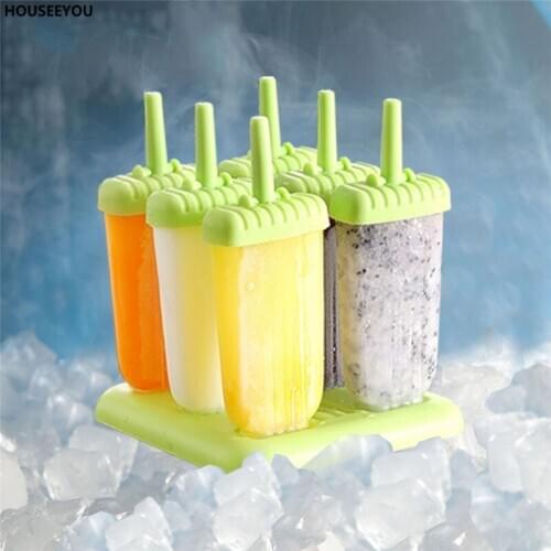 Summer Style Popsicle Molds DIY Ice Cream Maker Mold Icy Cube Mold Frozen Icepop Block Pole Lolly Set Ice Cube Tray Ice Mold