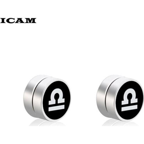 ICAM Punk Strong Magnet Magnetic Ear Stud Mens Non Piercing Earrings Fake Earring Gift for Boyfriend Lover Jewelry