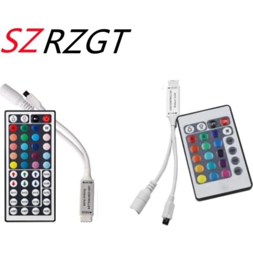 Led Controller 24 Keys LED IR RGB Controler box 1 to 2 Controller IR Remote Dimmer DC12V For RGB 3528 5050 LED Strip Lights