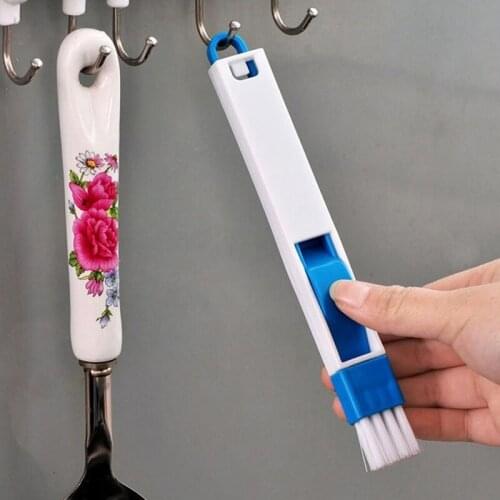 Hot-Sell Multipurpose Window Door Keyboard Nook Cleaning Brush Cleaner+Dustpan 2 In 1 Tool Black Blue Color Window Brush