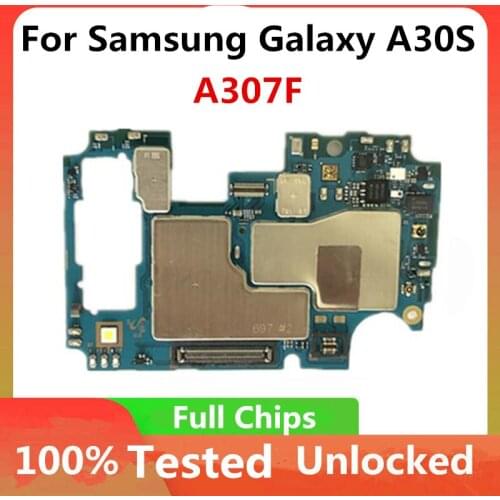 Official Version for Samsung Galaxy A30s A307F1 SIM 2 SIM 4GB RAM 64GB ROM Motherboard Unlocked Logic Board Full Chips Original