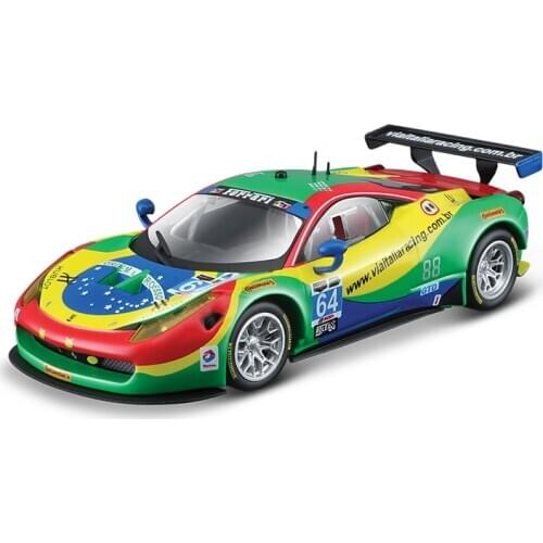 Bburago 1:43 Scale Ferrari 458 ITALIA GT3 2015 Alloy Luxury Vehicle Diecast Pull Back Cars Model Toy Collection Gift