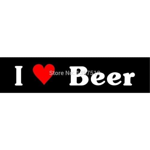 Stickers I Love Beer Funny Sticker For Window Door Kayak Vinyl Decal 18x6cm