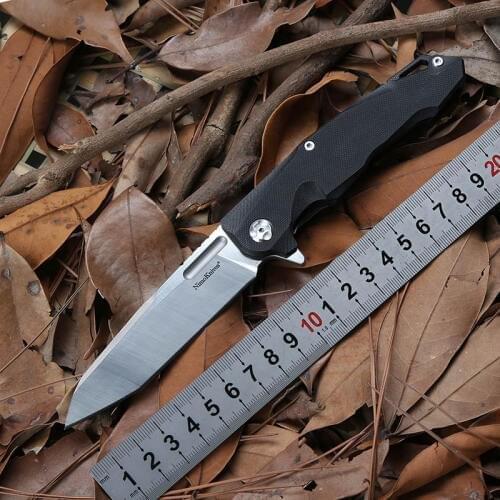 Nimo knives SHANXIAO Flipper folding knife 9Cr18mov Blade ball bearings G10 handle outdoor hunting Camp survival Knives EDC tool