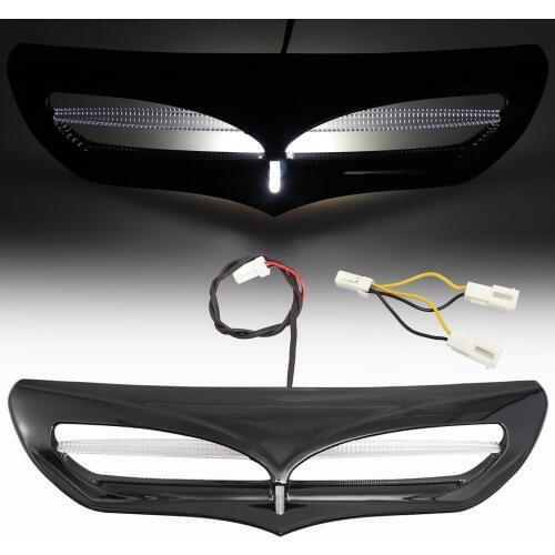 Motorcycle Batwing Fairing Vent Trim with LED Accent Lights Cover For Harley Touring Electra Glide Street Glide Ultra 2014-Up