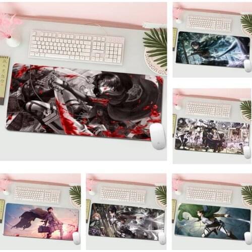 Attack On Titan Levi Laptop Computer Mousepad Gaming Mousepad XL Large Gamer Keyboard PC Desk Mat Computer Tablet Mouse Pad