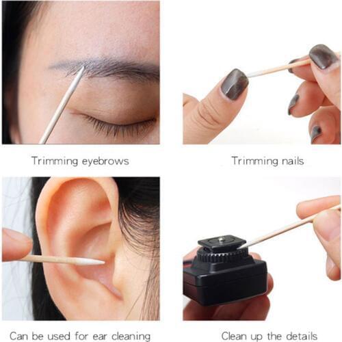 100 pcs Disposable Ultra-small Brushes Swab Lint Free Micro Brushes Eyelash Extension Tool Lash, Glue Removing Tool