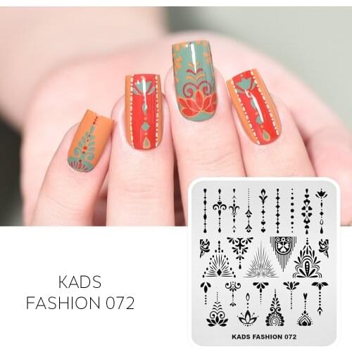 Nail Art Stamping Plate Geometric Flower DIY Image Manicure Stainless Steel Nail Templates Stencils Salon Beauty Polish Tools