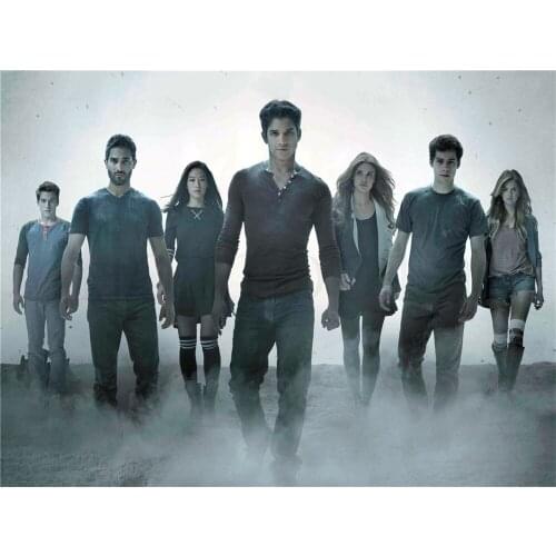 Teen Wolf Movie Printed Water-Soluble Canvas 11CT Cross Stitch DIY Embroidery Patterns DMC Threads Handiwork Mulina