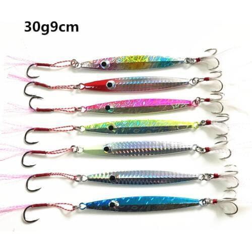 Fishing Small Jigs Shore Cast Jigbait Lure Hard Bait 30g 40g Artificial Lures Salix Leaf Shaped