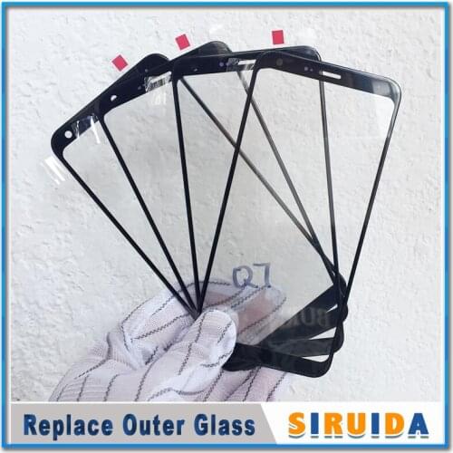 1pcs For LG Q6 M700A /Q7/Q Stylo 4 Q710 Q710MS LCD Touch Screen Outer Cover Front Glass Lens Panel Replacement