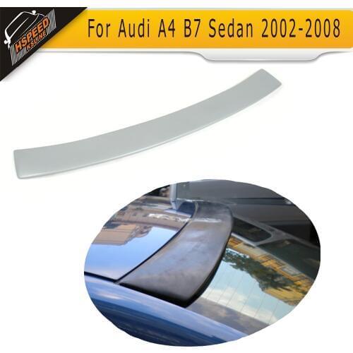 Grey PU Car Rear Roof Spoiler Lip Wing for Audi A4 B7 Sedan 2002-2008
