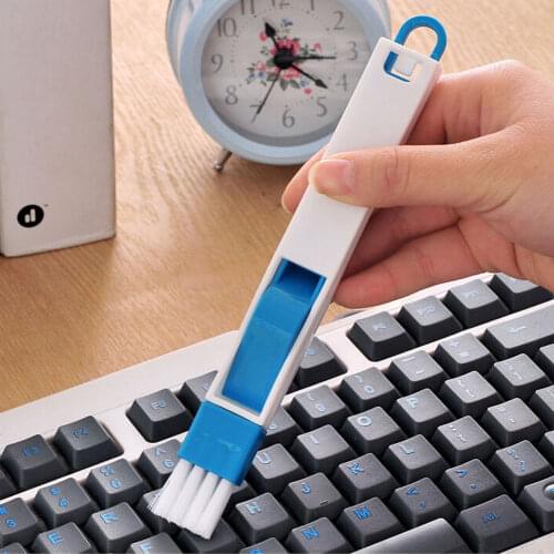 2 in 1 multi-function window slot brush with dustpan screen keyboard drawer wardrobe corner gap Dust removal cleaning brush