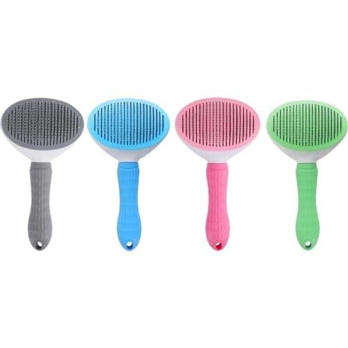 Dog Slicker Grooming Brush Comb Professional Self Cleaning Button Durable