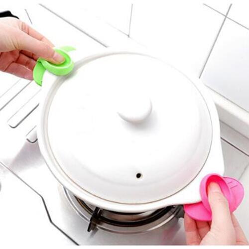 2018 New Creative Silicone Heat Insulation Clips Microwave Hot Proof Kitchen Bowl Plate Safety Clips Anti-skid Heat Clips 9