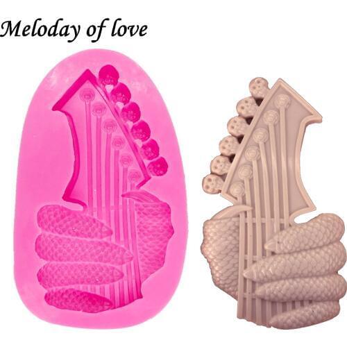 Hand skull DIY Mold silicone mould Cake decorating Tools Gumpaste fondant chocolate Polymer epoxy resin molds DY0058