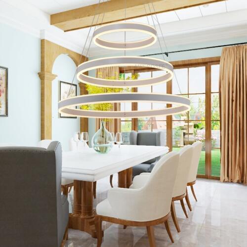 Modern Led Pendant Lights luminaria 3 Circle Rings For Living Room Dining Room Led Light Loft luces led decoracion hanging lamp