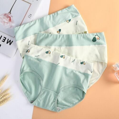 Seamless Cotton Panties Women Lingerie Comfort Briefs Underwear Set Sweet Avocado Young Girl High Waist Underpants XXL