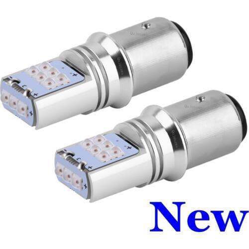 2PCS 1157 P21/5W BAY15D Super Bright 1800Lm LED Car Turn Signals Brake Bulb Auto Tail Fog Lamps Daytime Running Light Red Yellow