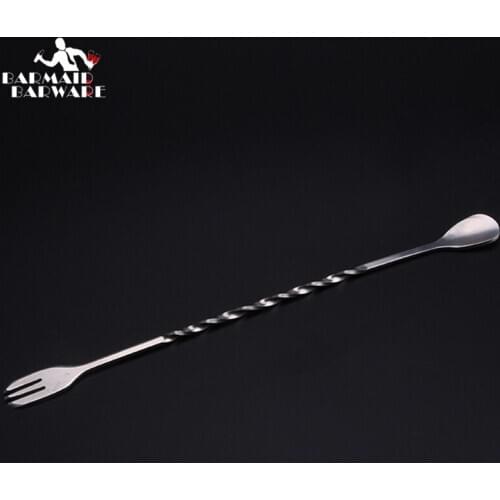 26cm Stainless Steel Cocktail Bar Spoon Disc Tail Drink Mixer Bar Stirring Mixing