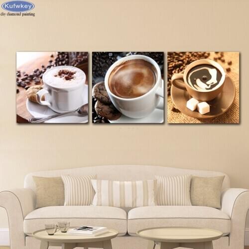 3 Pcs/set Landscape Palm Trees diamond painting cross stitch,5d Diy Full square diamond Mosaic diamond embroidery Rhinestones