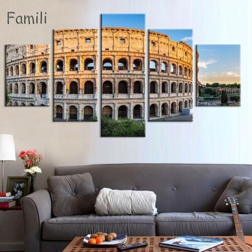 5pcs Tuscany Italy Meadows flowers nature landscape living room home wall modern art posters prints,canvas painting