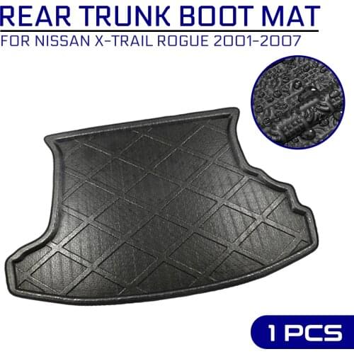 Car Floor Mat Carpet For Nissan X-Trail Rogue 2001 2002 2003 2004 2005 2006 2007 Rear Trunk Anti-mud Cover