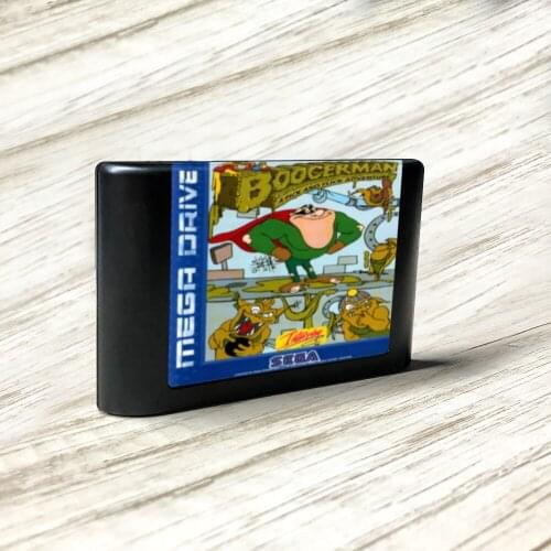 Boogerman A Pick and Flick Adventure - EUR Label Flashkit MD PCBCard forSega Genesis Megadrive Video Game Console