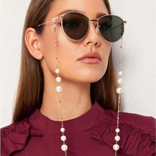 Sunglasses Masking Chains For Women Acrylic Pearl Crystal Eyeglasses Chains Lanyard Glass 2021 New Fashion Jewelry Wholesale