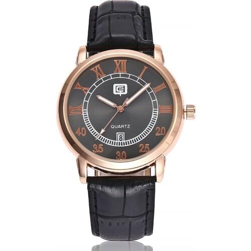CCQ Brand Men Business Calendar Wristwatches Casual Luxury Male Leather Strap Watch Hour Date Clock Relogio Masculino
