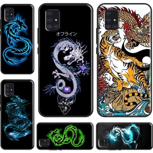 Ancient Japanese Dragon Case For Samsung A51 A71 A41 A31 A20e A21S A02S A20S A40 A50 A70 A12 A32 A42 A72 A52 Cover