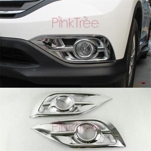 For Honda CR-V CRV 2012 2013 2014 ABS Chrome Front Fog Light Lamp Cover Trim Car Styling Accessory