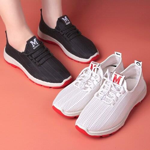 Breathable net shoes womens thin and thick old shoes mesh hollow casual students white shoes spring and autumn summer new style