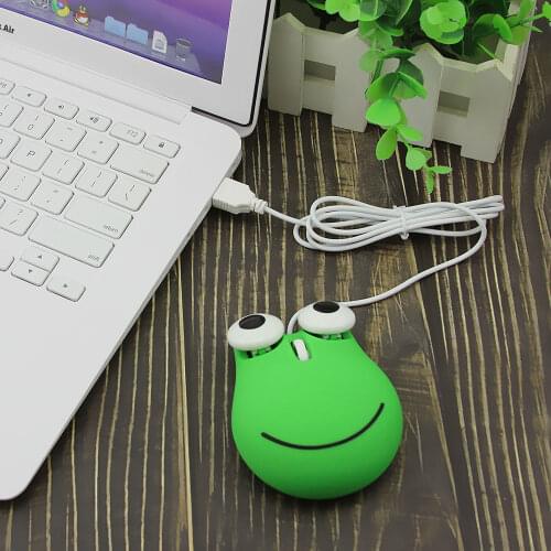 Usb Wired Mouse 3D Mini Frog Shape Gaming Mouse Kid Gifts Creative Small Optical Computer Mice Mause with Mouse Pad For Laptop