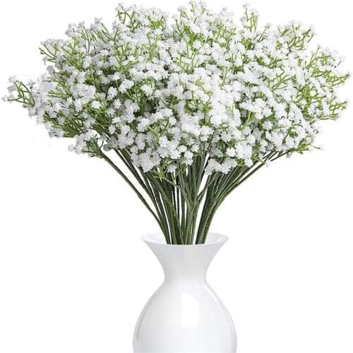 Artifical Gypsophila Baby Breath Artificial Flowers Bouquet Flower Arrangement Fake Flowers for DIY Wreath Wedding Party Decor