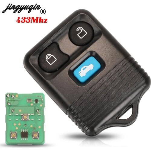 Jingyuqin 3 Buttons 433MHz Smart Remote Car Key Fob For Ford Transit MK6/Connect 2000 2001 2002 2003 2004 2005 2006 Replacement