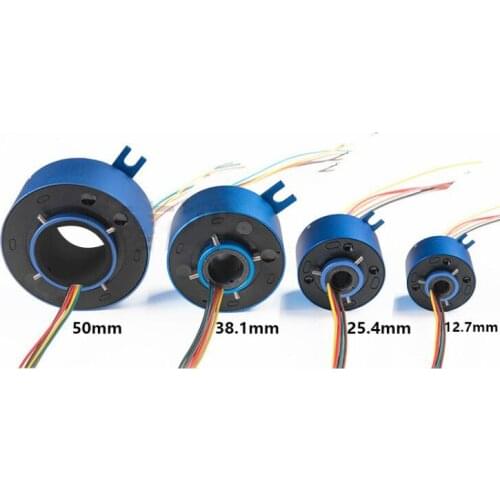 Hole Slip Ring 2/4/6/8/12 Channel 1.5/2/10A Hollow Slipring OD 22/54/86/99/119mm Diameter 5mm/7mm/12.7mm/25.4mm/38.1mm/50mm