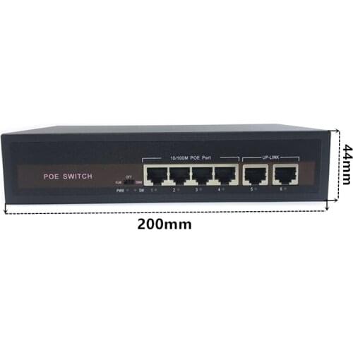 48V Ethernet POE switch with 5 10/100Mbps Port IEEE 802.3 af/at Suitable for IP camera/Wireless AP/CCTV camera system Ethernet
